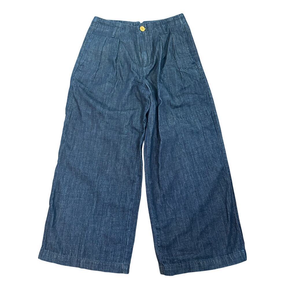 Maeve by Anthropologie high rise cropped pleated Women denim Blue Size 28